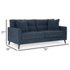 Ashley Bixy Sofa | 79’’ Dark Blue | Track Armrests | 2 Accent Throw Pillows BM332922