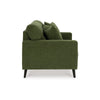 Ashley Bixy Loveseat | 57" | Dark Green | Track Armrest | 2 Accent Pillows