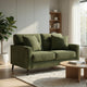 Ashley Bixy Loveseat | 57" | Dark Green | Track Armrest | 2 Accent Pillows