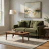 Ashley Bixy Loveseat | 57" | Dark Green | Track Armrest | 2 Accent Pillows
