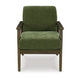 Ashley Bixy Accent Chair | 31’’ | Brown Wood Armrests | Dark Green Polyester