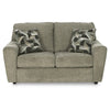Ashley Timu Loveseat | 63’’ Light Gray Polyester | Track Armrests | 2 Pillows BM332933