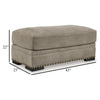 Ashley Golo Accent Ottoman | 43’’ | Taupe Gray Polyester | Nailhead Trim BM332934