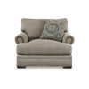 Ashley Golo Accent Armchair | Throw Pillow | 44’’ Taupe Gray | Nailhead Trim BM332935