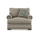 Ashley Golo Accent Armchair | Throw Pillow | 44’’ Taupe Gray | Nailhead Trim BM332935