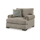 Ashley Golo Accent Armchair | Throw Pillow | 44’’ Taupe Gray | Nailhead Trim BM332935