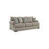 Ashley Golo Sofa | 5 Accent Pillows | 97" Taupe Gray Fabric | Nailhead Trim