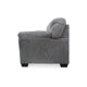 Ashley Lasy Sofa | Black Nailhead Trim and Dark Gray Polyester | Flared Arms BM332940