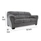 Ashley Lasy Sofa | Black Nailhead Trim and Dark Gray Polyester | Flared Arms BM332940