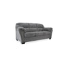Ashley Lasy Sofa | Black Nailhead Trim and Dark Gray Polyester | Flared Arms