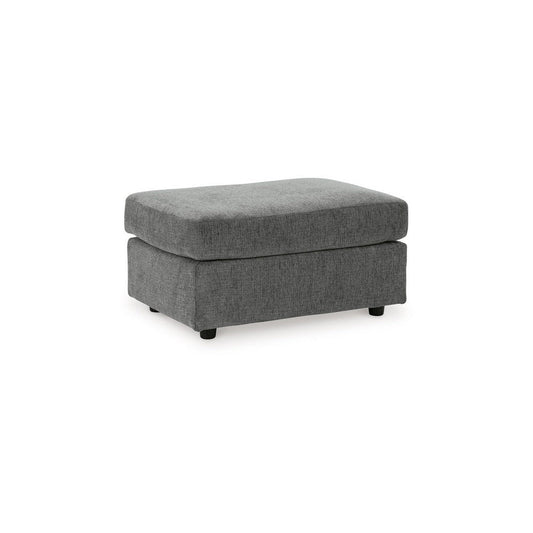 Ashley Ratty Ottoman | 33" Rectangular | Plush Cushioned Gray Polyester