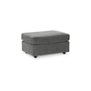Ashley Ratty Ottoman | 33" Rectangular | Plush Cushioned Gray Polyester