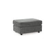 Ashley Ratty Ottoman | 33" Rectangular | Plush Cushioned Gray Polyester