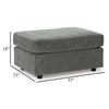 Ashley Ratty Ottoman | 33’’ Rectangular | Plush Cushioned Gray Polyester BM332941