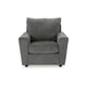 Ashley Ratty Armchair | 38’’ | Gray Polyester | Track Armrests | Welt Trims BM332942