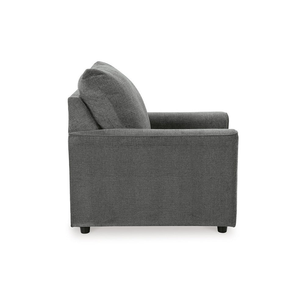 Ashley Ratty Armchair | 38’’ | Gray Polyester | Track Armrests | Welt Trims BM332942