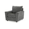 Ashley Ratty Armchair | 38’’ | Gray Polyester | Track Armrests | Welt Trims BM332942