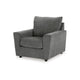 Ashley Ratty Armchair | 38’’ | Gray Polyester | Track Armrests | Welt Trims BM332942
