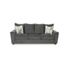 Ashley Ratty Sofa | 86’’ Gray Polyester | Welt Trims | 2 Accent Throw Pillows BM332944