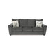 Ashley Ratty Sofa | 86’’ Gray Polyester | Welt Trims | 2 Accent Throw Pillows BM332944