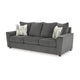 Ashley Ratty Sofa | 86’’ Gray Polyester | Welt Trims | 2 Accent Throw Pillows BM332944