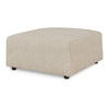 Ashley Felo Square Accent Ottoman | 39’’ Modern Beige Polyester Cushioned