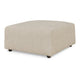 Ashley Felo Square Accent Ottoman | 39’’ Modern Beige Polyester Cushioned