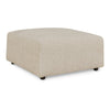 Ashley Felo Square Accent Ottoman | 39" Modern Beige Polyester Cushioned