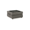 Ashley Fola Square Accent Ottoman | 37’’ Gray | Cupholders and Storage Top BM332950