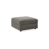 Ashley Fola Square Accent Ottoman | 37" Gray | Cupholders and Storage Top