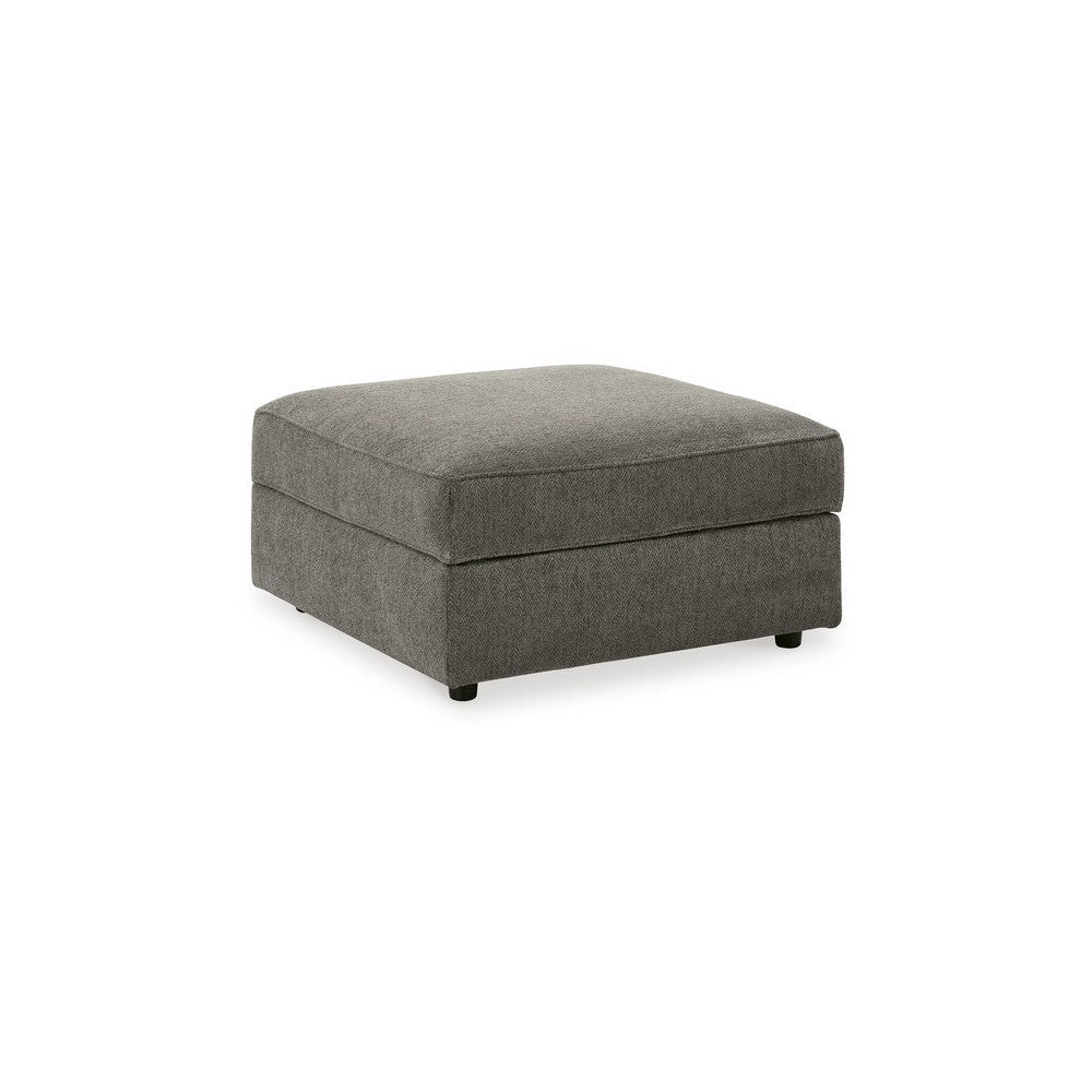 Ashley Fola Square Accent Ottoman | 37" Gray | Cupholders and Storage Top