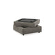 Ashley Fola Square Accent Ottoman | 37’’ Gray | Cupholders and Storage Top BM332950