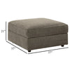 Ashley Fola Square Accent Ottoman | 37’’ Gray | Cupholders and Storage Top BM332950