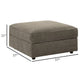 Ashley Fola Square Accent Ottoman | 37’’ Gray | Cupholders and Storage Top BM332950