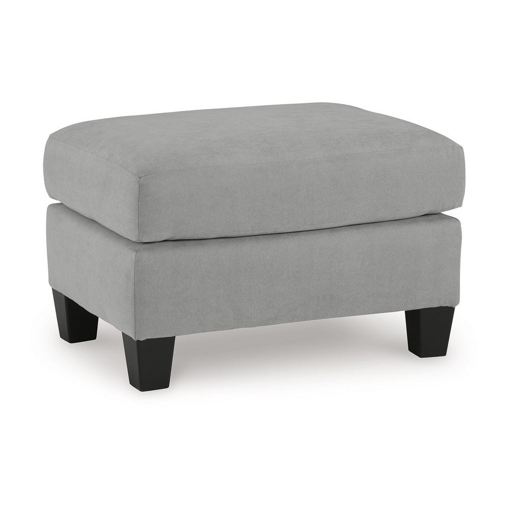 Ashley Lebo Accent Ottoman | 31" Rectangular | Soft Gray Polyester Cushioned