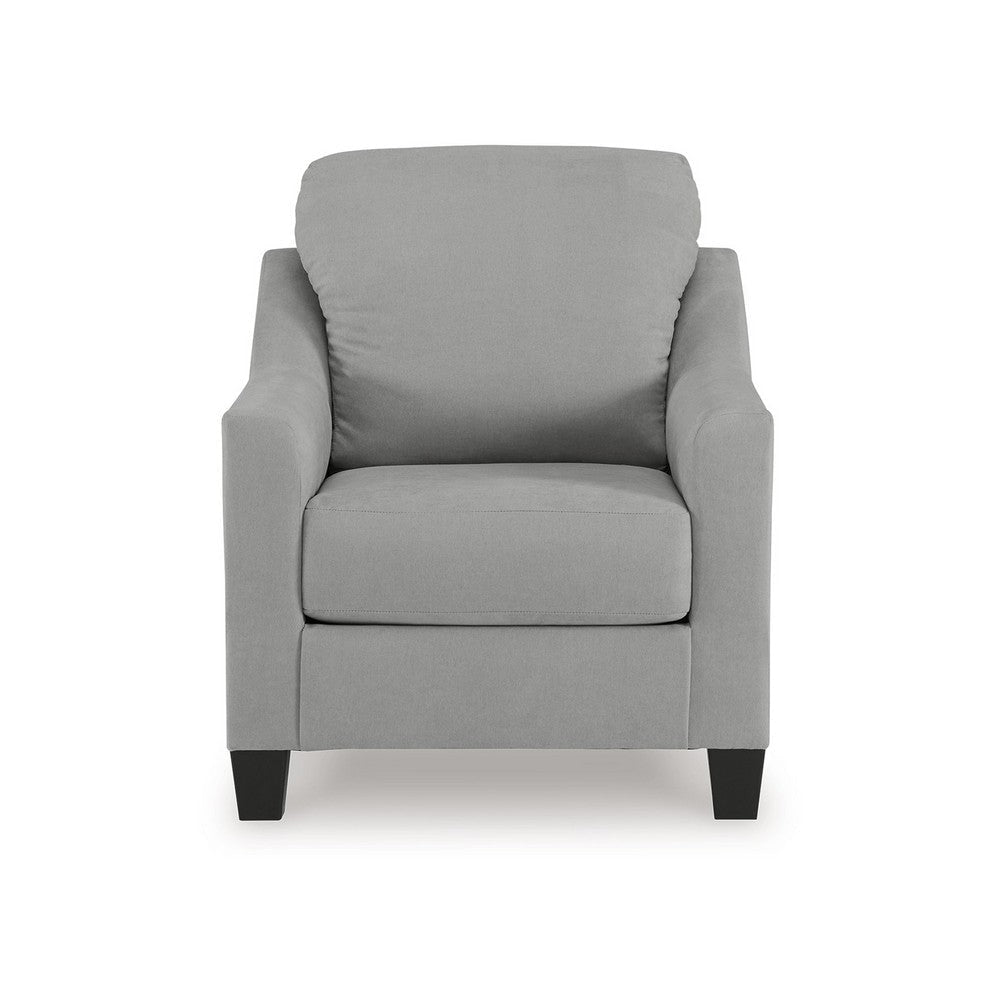 Ashley Lebo Accent Armchair | 34’’ | Sloped Armrests | Light Gray Polyester BM332955