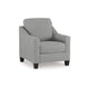Ashley Lebo Accent Armchair | 34" | Sloped Armrests | Light Gray Polyester