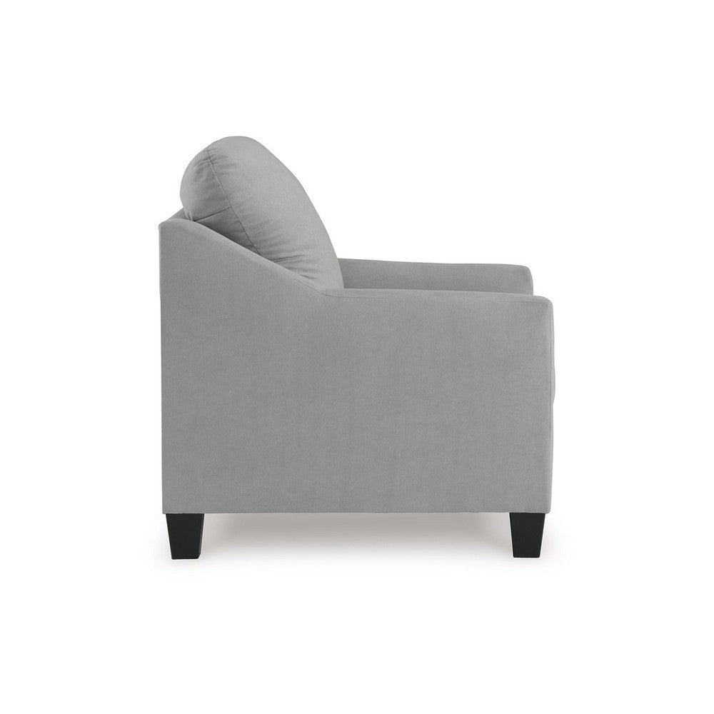 Ashley Lebo Accent Armchair | 34’’ | Sloped Armrests | Light Gray Polyester BM332955