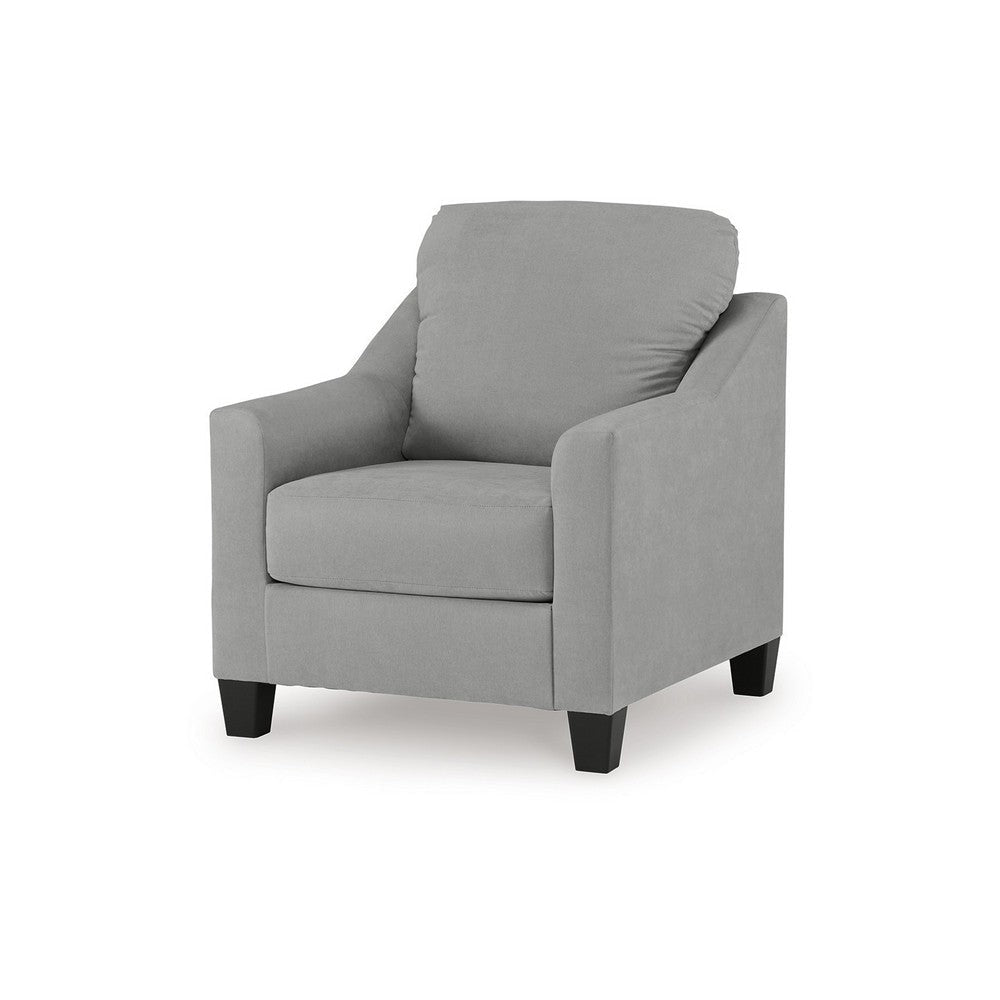 Ashley Lebo Accent Armchair | 34’’ | Sloped Armrests | Light Gray Polyester BM332955