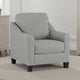 Ashley Lebo Accent Armchair | 34" | Sloped Armrests | Light Gray Polyester