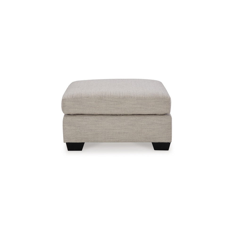 Ashley Joey Accent Ottoman | Soft Cushioned Beige Polyester | 36’’ Square BM332957