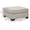 Ashley Joey Accent Ottoman | Soft Cushioned Beige Polyester | 36’’ Square BM332957