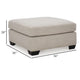 Ashley Joey Accent Ottoman | Soft Cushioned Beige Polyester | 36’’ Square BM332957