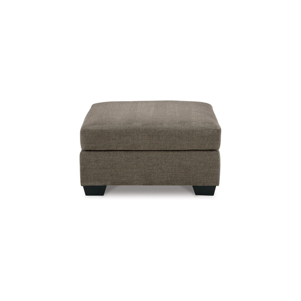 Ashley Joey Accent Ottoman | Soft Cushioned Brown Polyester | 36’’ Square