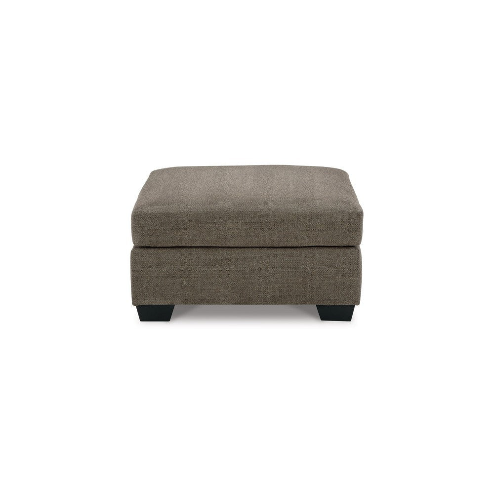 Ashley Joey Accent Ottoman | Soft Cushioned Brown Polyester | 36’’ Square