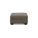 Ashley Joey Accent Ottoman | Soft Cushioned Brown Polyester | 36’’ Square