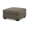 Ashley Joey Accent Ottoman | Soft Cushioned Brown Polyester | 36’’ Square