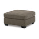 Ashley Joey Accent Ottoman | Soft Cushioned Brown Polyester | 36’’ Square
