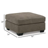 Ashley Joey Accent Ottoman | Soft Cushioned Brown Polyester | 36’’ Square