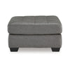 Ashley Lairi Accent Ottoman | 36’’ Square | Button Tufted Gray Faux Leather BM332959
